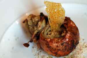 Antipasti - Oven roasted and stuffed cipolla Antipasti - Oven roasted and stuffed cipolla