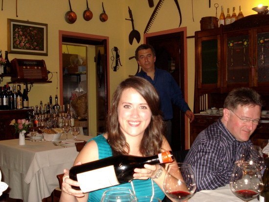 Rosie enjoying the Magnum of Cavallotto Vigna San Guiseppe Riserva Rosie enjoying the Magnum of Cavallotto Vigna San Guiseppe Riserva