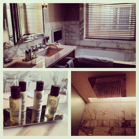 Our stylish bathroom at the Corinthia