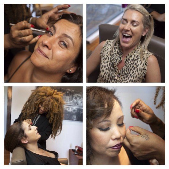 Getting ready was an experience for the four of us...