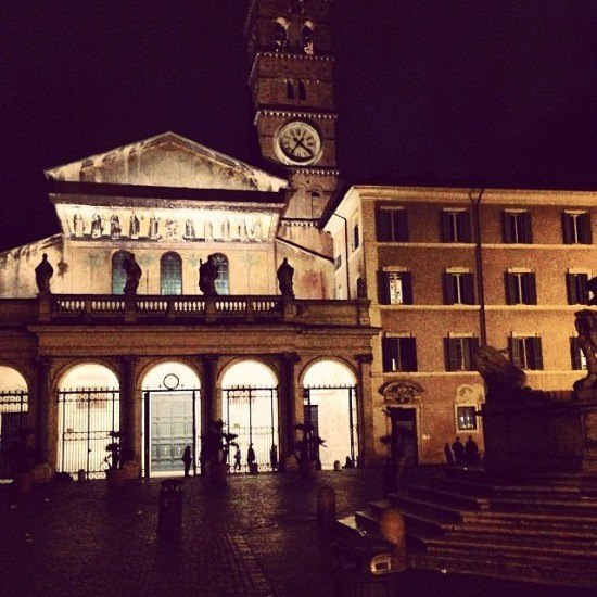 Piazza di Santa Maria a Trastevere. Loved it.