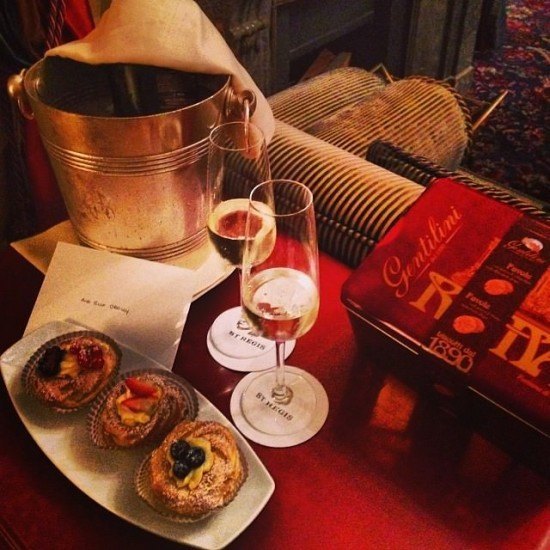 That prosecco just arrived at the right moment… thank you, St. Regis