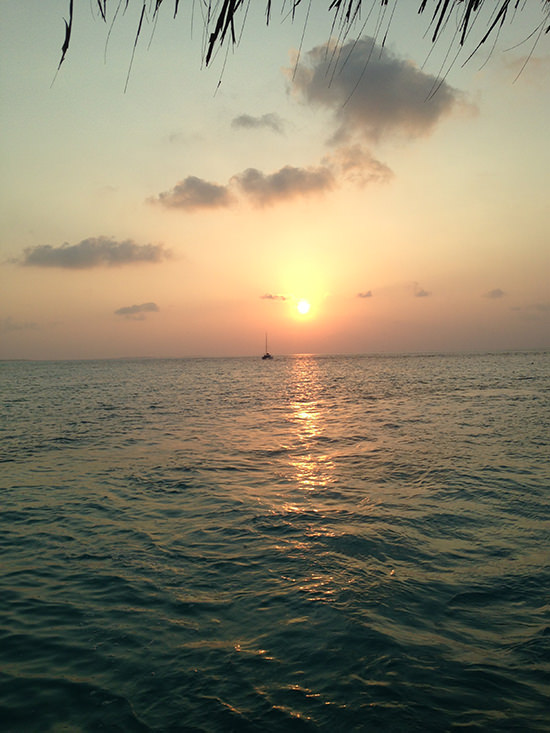 Only here I watch the sun set with intent. At Lux Maldives
