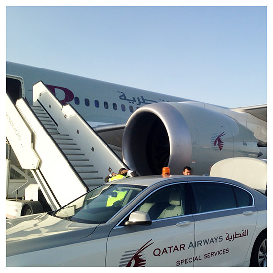 This is how one boards a plane, Qatar Airways' style
