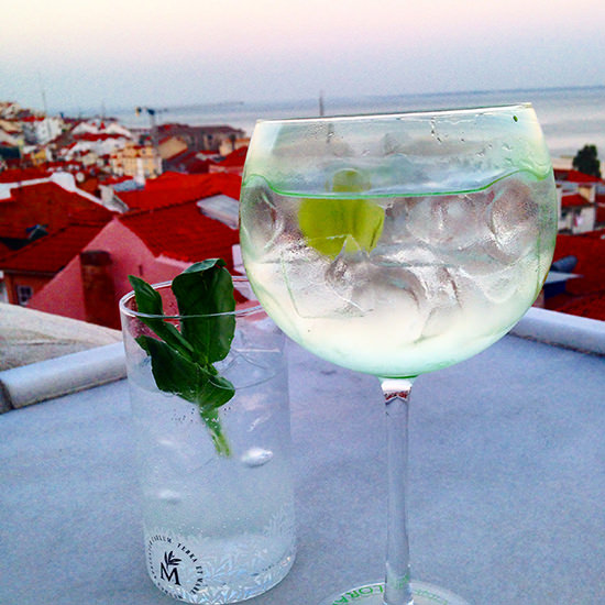My Gin Mare was Spanish and delicious, but the view was 100% Portuguese. Cheers.