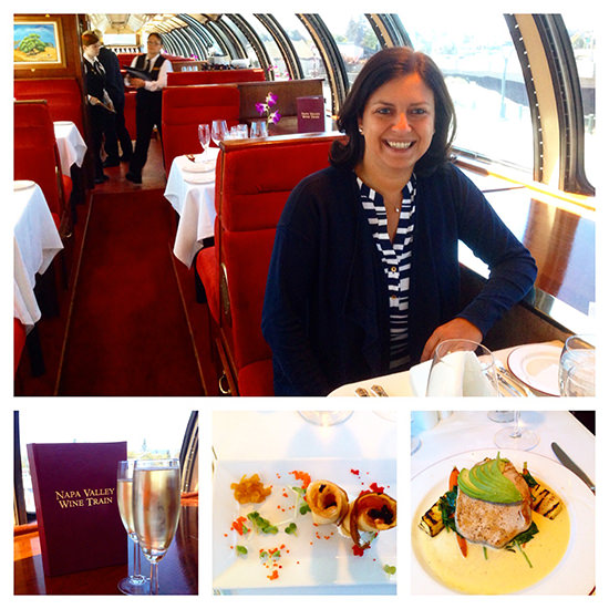 Back on a train. And also very good wine and food.