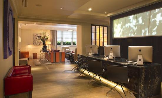 The modern reception area