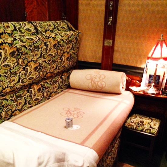 Our cabin made into a bed.
