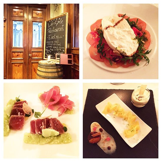 The very nice Enoteca restaurant at the Kempinski St Moritz