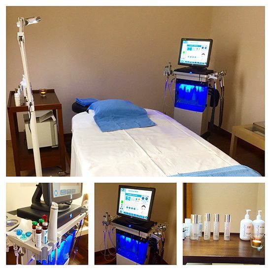 The HydraFacial MD set up at the Kempinski Spa.