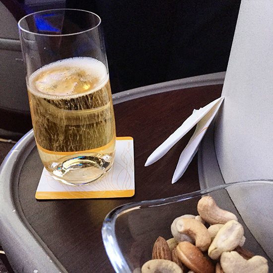 Bollinger champagne and nuts