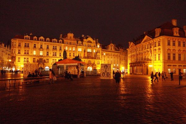 The Old Town Square by night. Photo taken with Leica T.