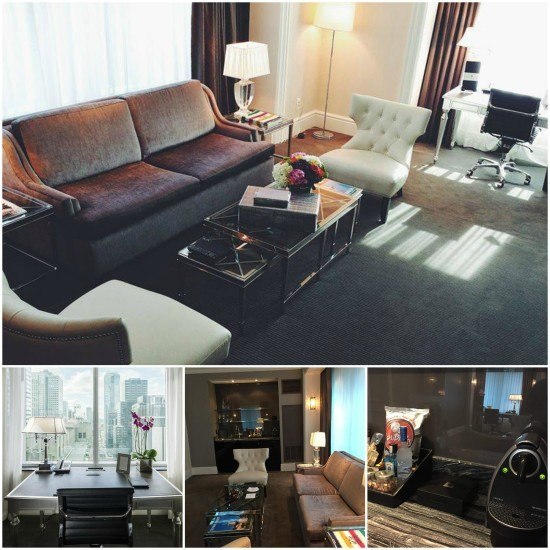The living room area of our Deluxe 1 bedroom suite at the Trump Toronto