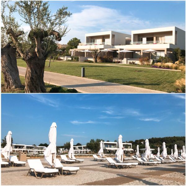 sani dunes luxury beach hotel resort halkidiki greece sovereign luxury travel drone photo of resort pool beach