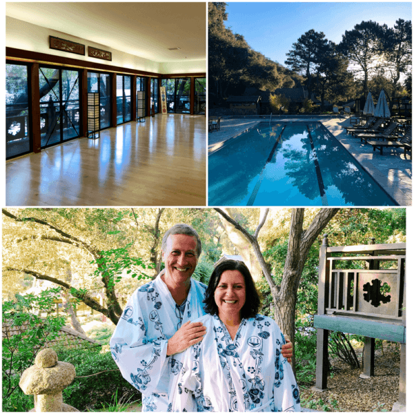 golden door luxury destination spa retreat between san diego and los angeles fitness weight loss wellness mindfullness meditation class yukata robe that people wear to dinner