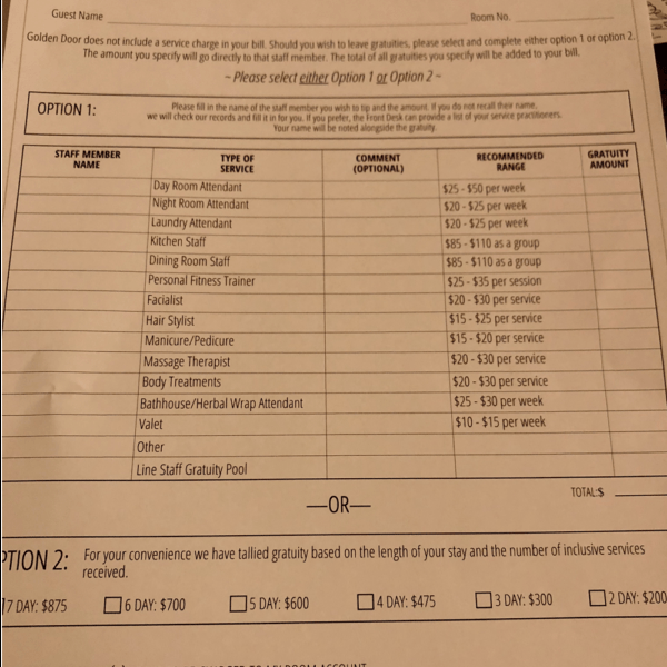 golden door luxury destination spa retreat between san diego and los angeles fitness weight loss wellness mindfullness tipping guide