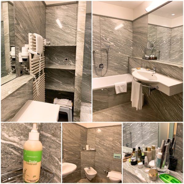 Park Igls detox medical spa austria innsbruck mayr cure diet setting bathroom junior suite