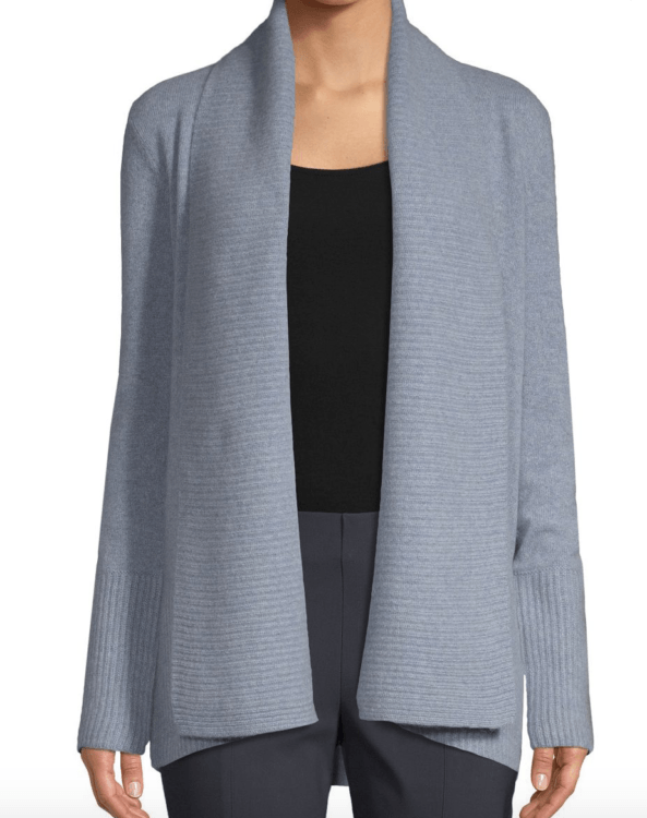 clothes to wear on a ski holiday saks cashmere cardigan