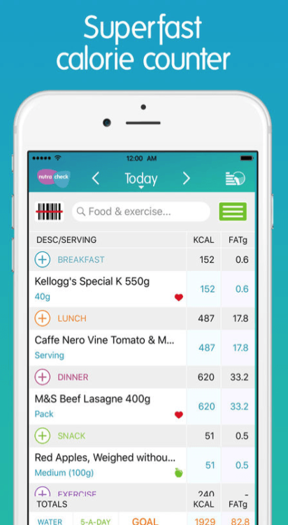 health and fitness app calorie counter by nutracheck