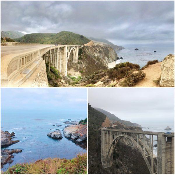 california luxury roadtrip big sur bixby creek bridge cloudy day big little lies