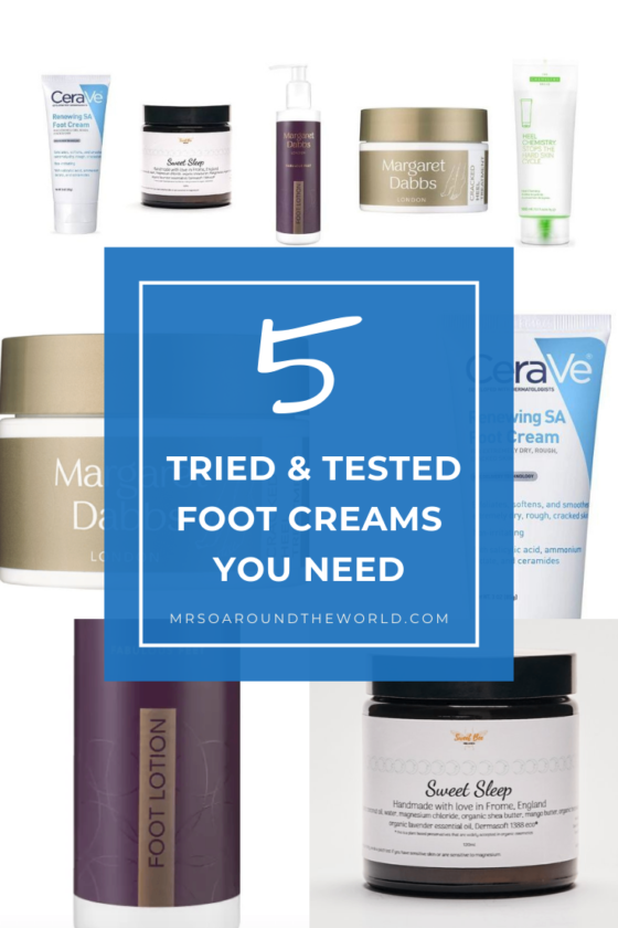 Best Foot Creams UK, US & Europe Mrs O Around The World