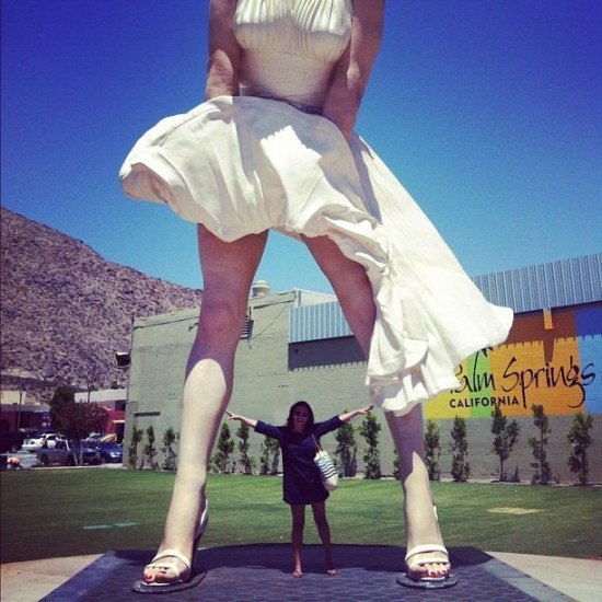 Marilyn is wearing white, obviously! In Palm Springs