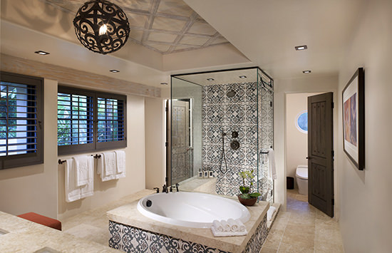 I adored our bathroom at Rancho Valencia
