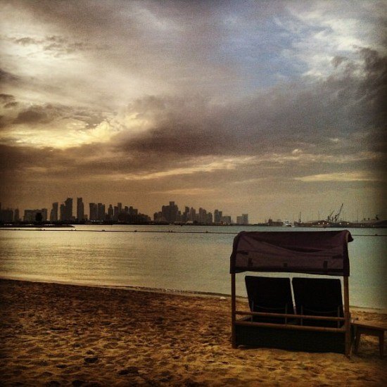 Our last sunset in Doha, from the Sharq