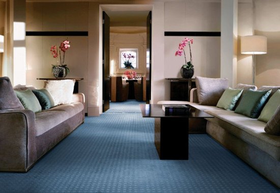 The sitting room in the Dome Suite