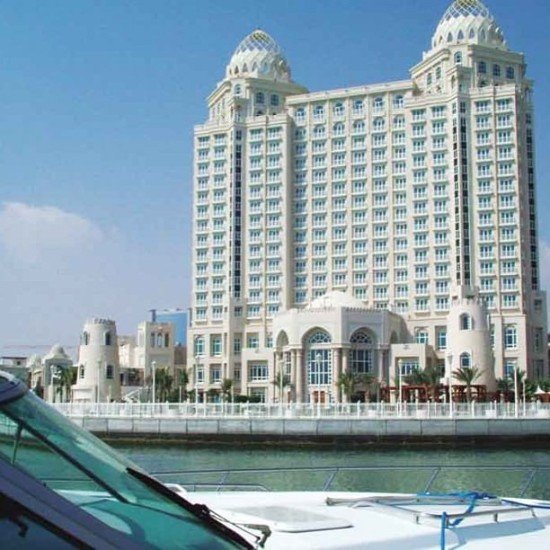 The Four Seasons Doha, standing tall, by Doha's Corniche