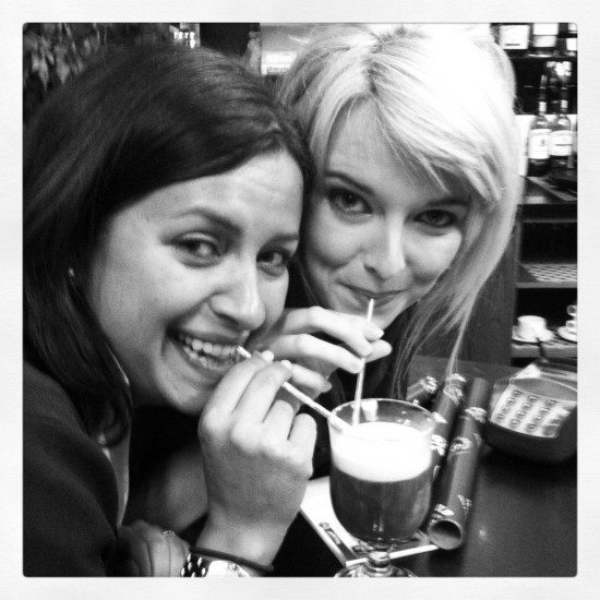 Bonding with Fiona over an Irish Coffee at Jameson's Distillery Bonding with Fiona over an Irish Coffee at Jameson's Distillery