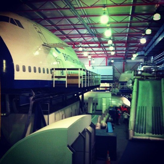 At Cranebank, where BA's crew and passengers can simulate emergency situations.