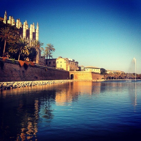 The stunning cathedral in Palma