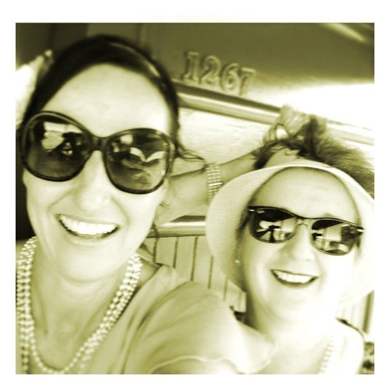 Trudi looking fab with cousin Sharon