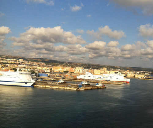 Civitavecchia as seen from our suite Civitavecchia as seen from our suite