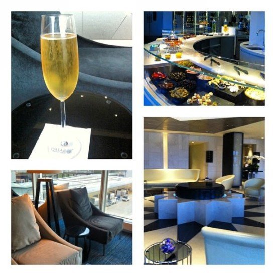 Qatar Airways' lounge at London Heathrow