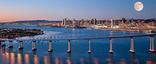 Coronado Bridge and San Diego skyline Coronado Bridge and San Diego skyline