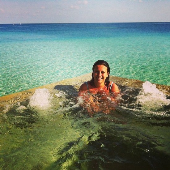 A jacuzzi with a view - and a smile!
